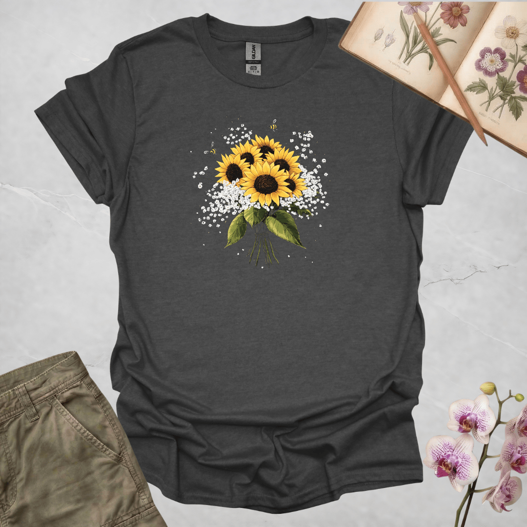 Bees on Sunflowers  – T-shirt