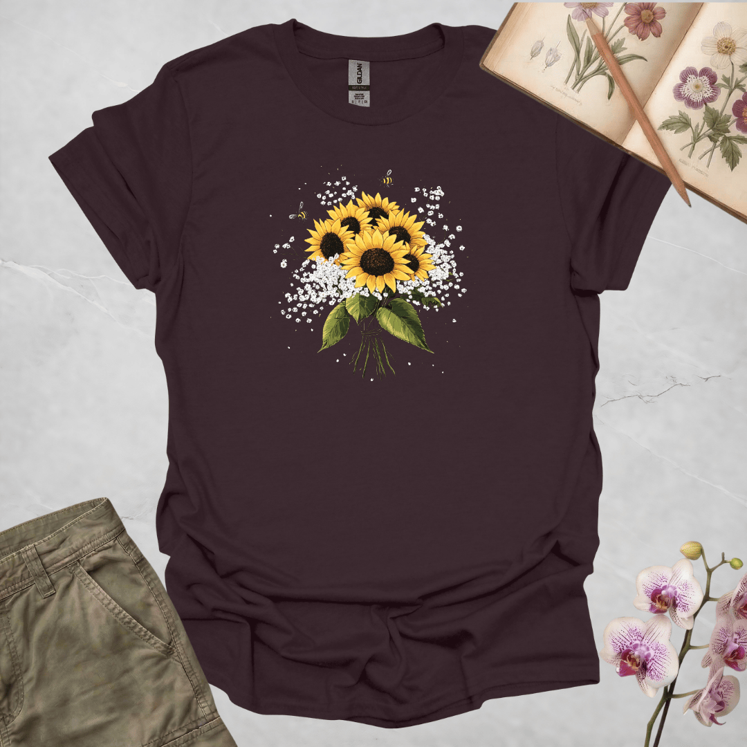 Bees on Sunflowers  – T-shirt