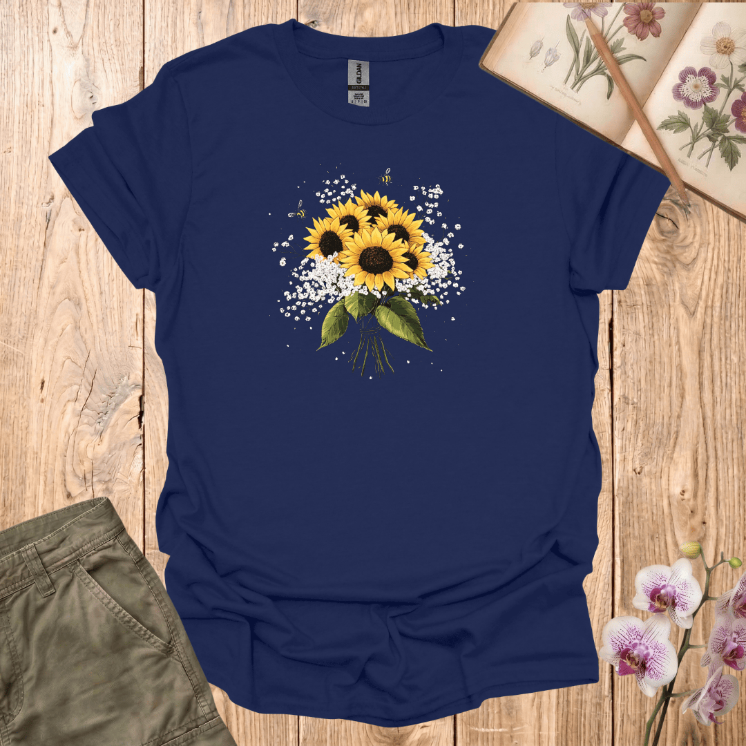 Bees on Sunflowers  – T-shirt