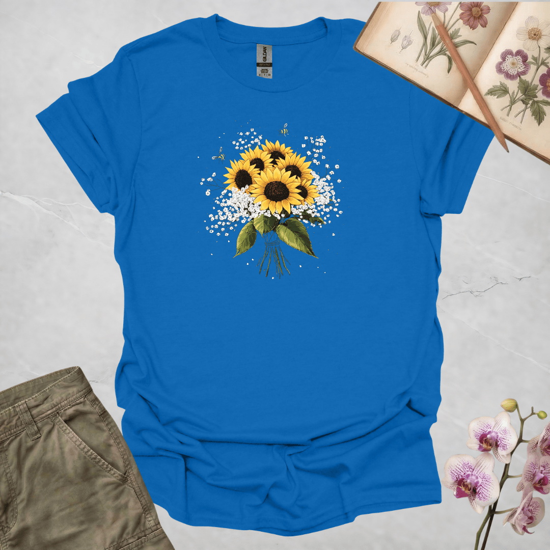 Bees on Sunflowers  – T-shirt
