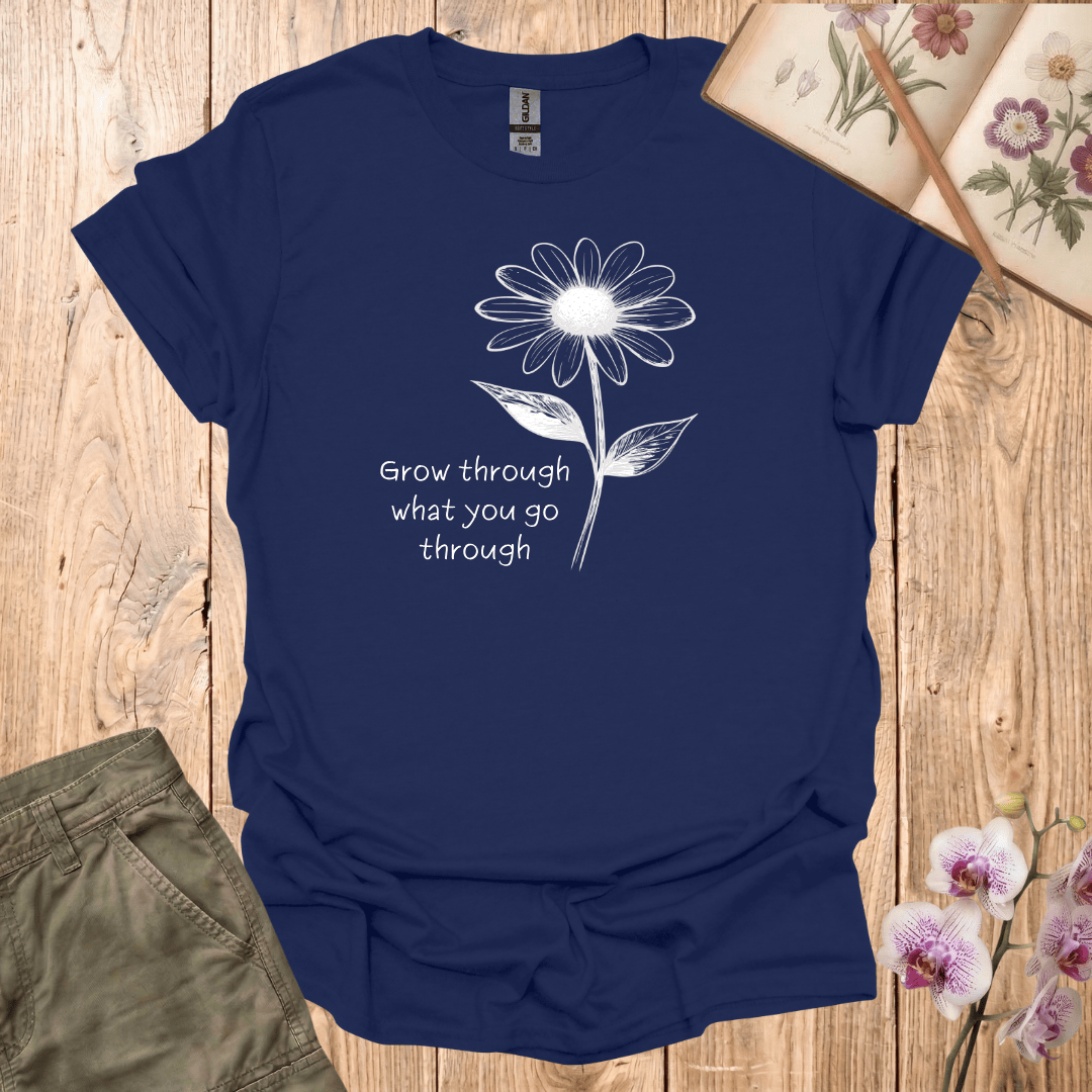 Single Daisy w/ Quote - White