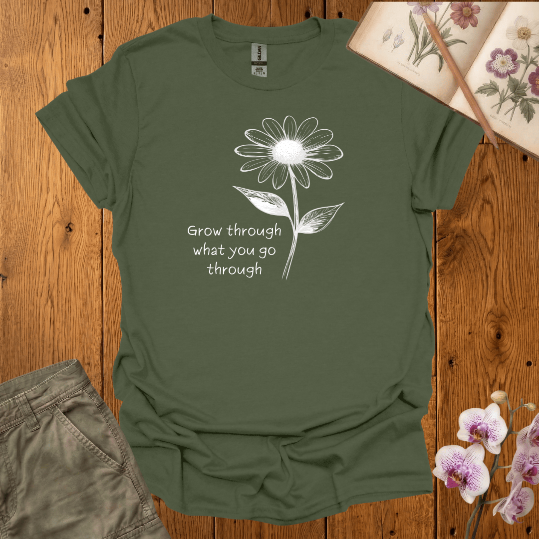 Single Daisy w/ Quote - White