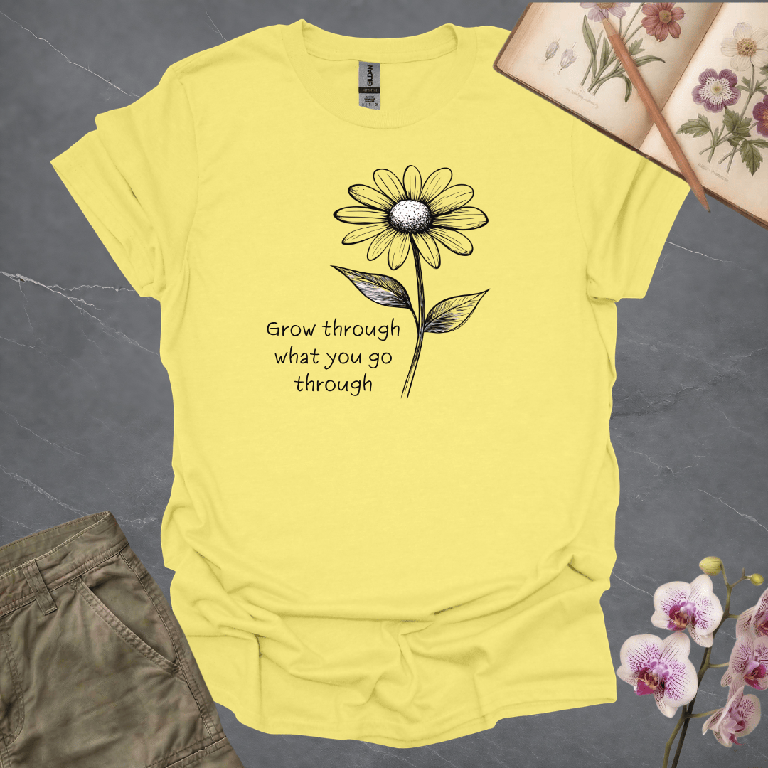 Single Daisy w/ Quote - Black