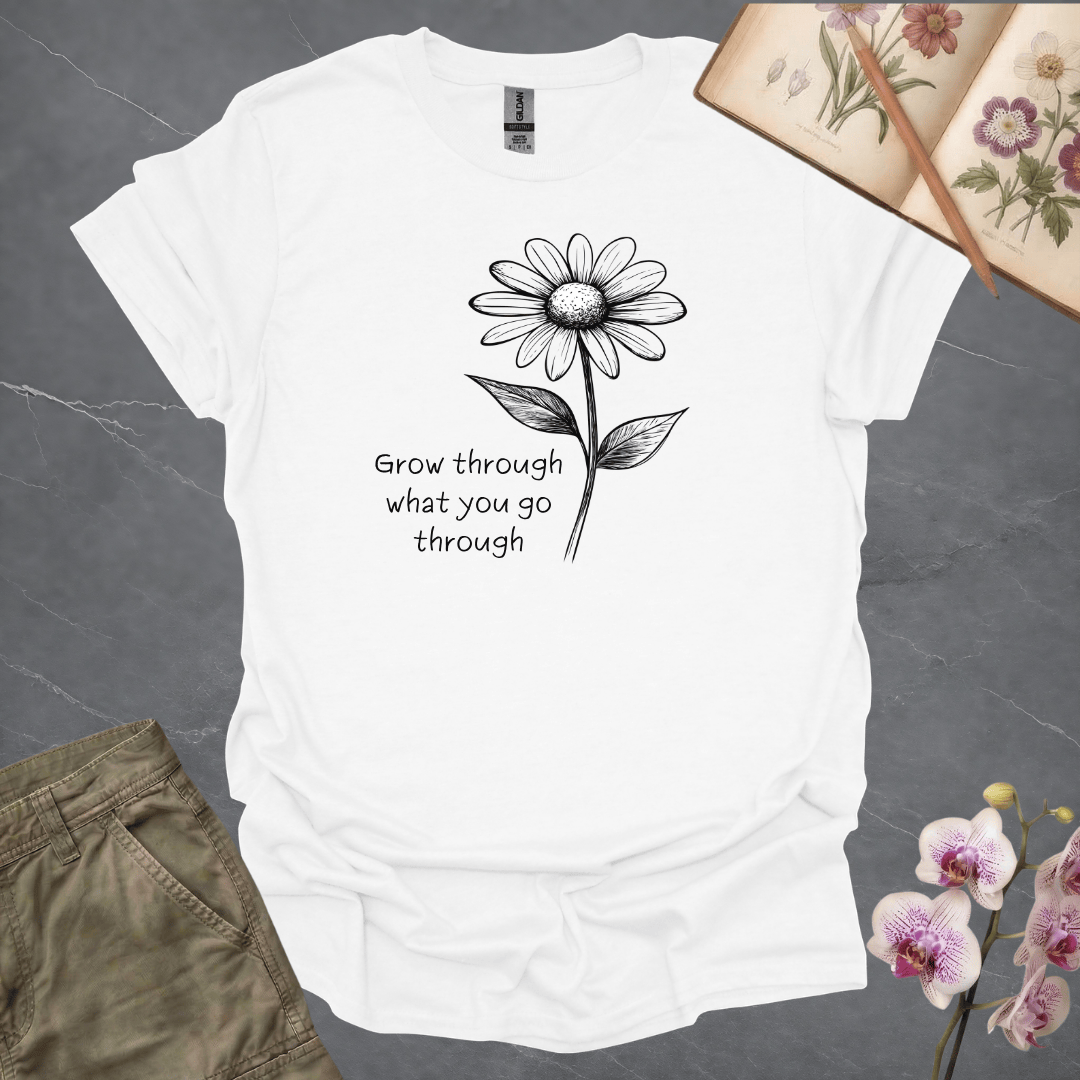 Single Daisy w/ Quote - Black