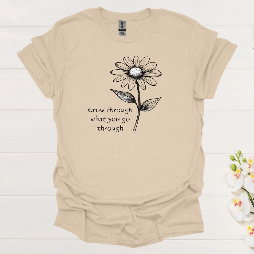 Single Daisy w/ Quote - Black