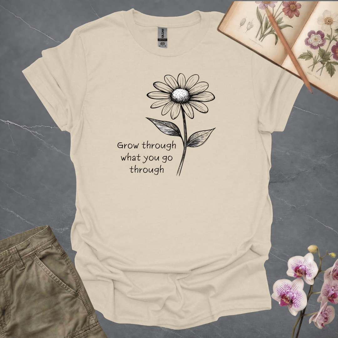 Single Daisy w/ Quote - Black
