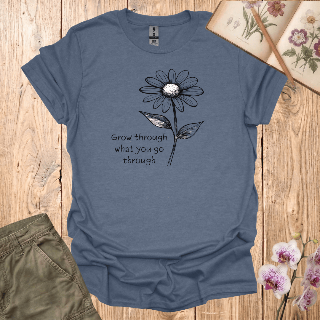 Single Daisy w/ Quote - Black