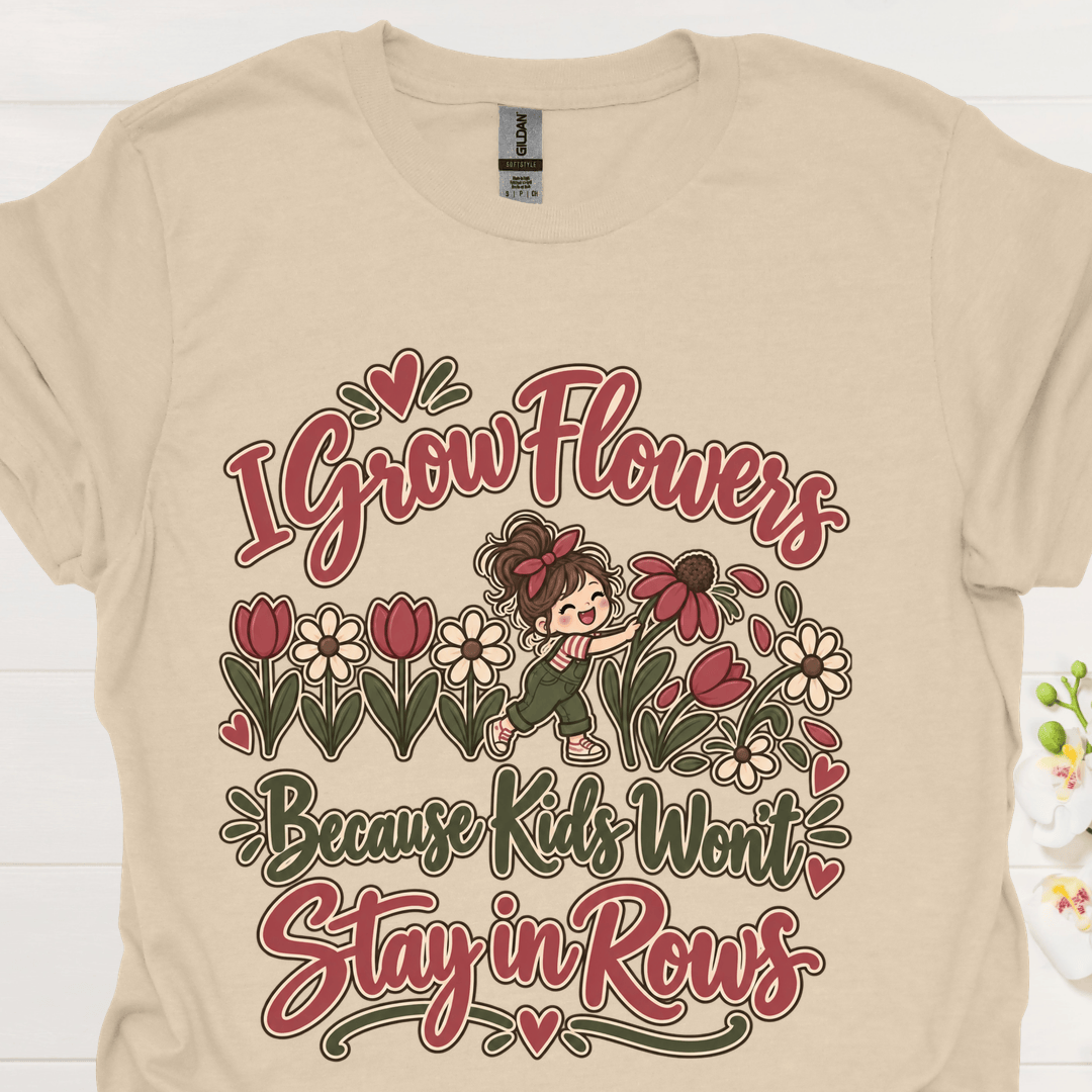 Grow Flowers Because Kids Won't Stay in Rows