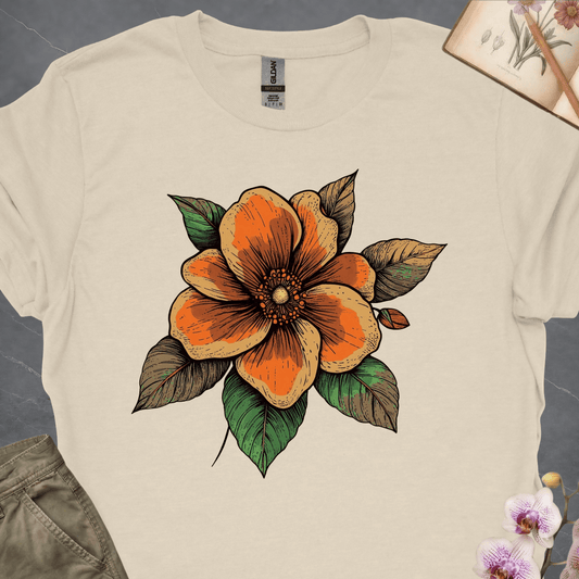 Orange Retro Flower - Print Prep