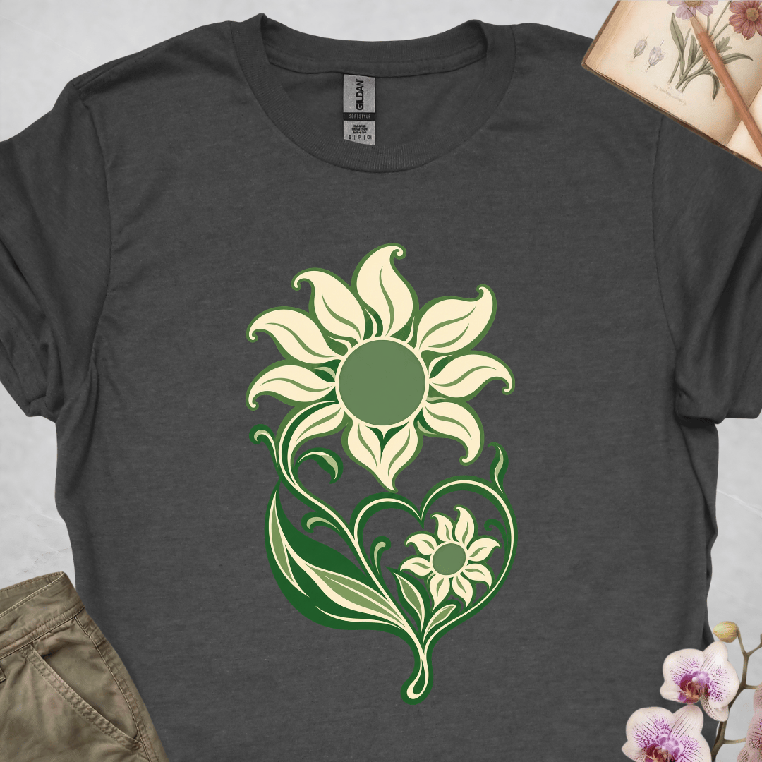 Mother & Child Sunflower - Art Nouveau - Upscaled