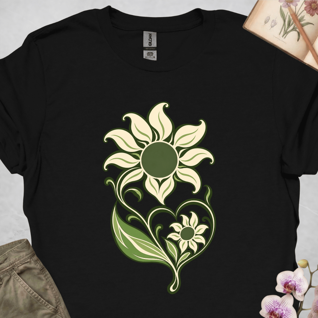 Mother & Child Sunflower - Art Nouveau - Upscaled