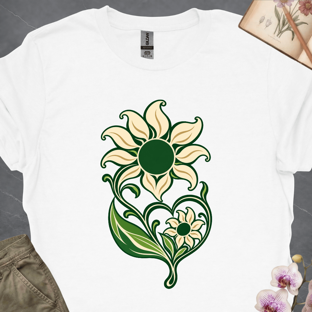 Mother & Child Sunflower - Art Nouveau - Upscaled