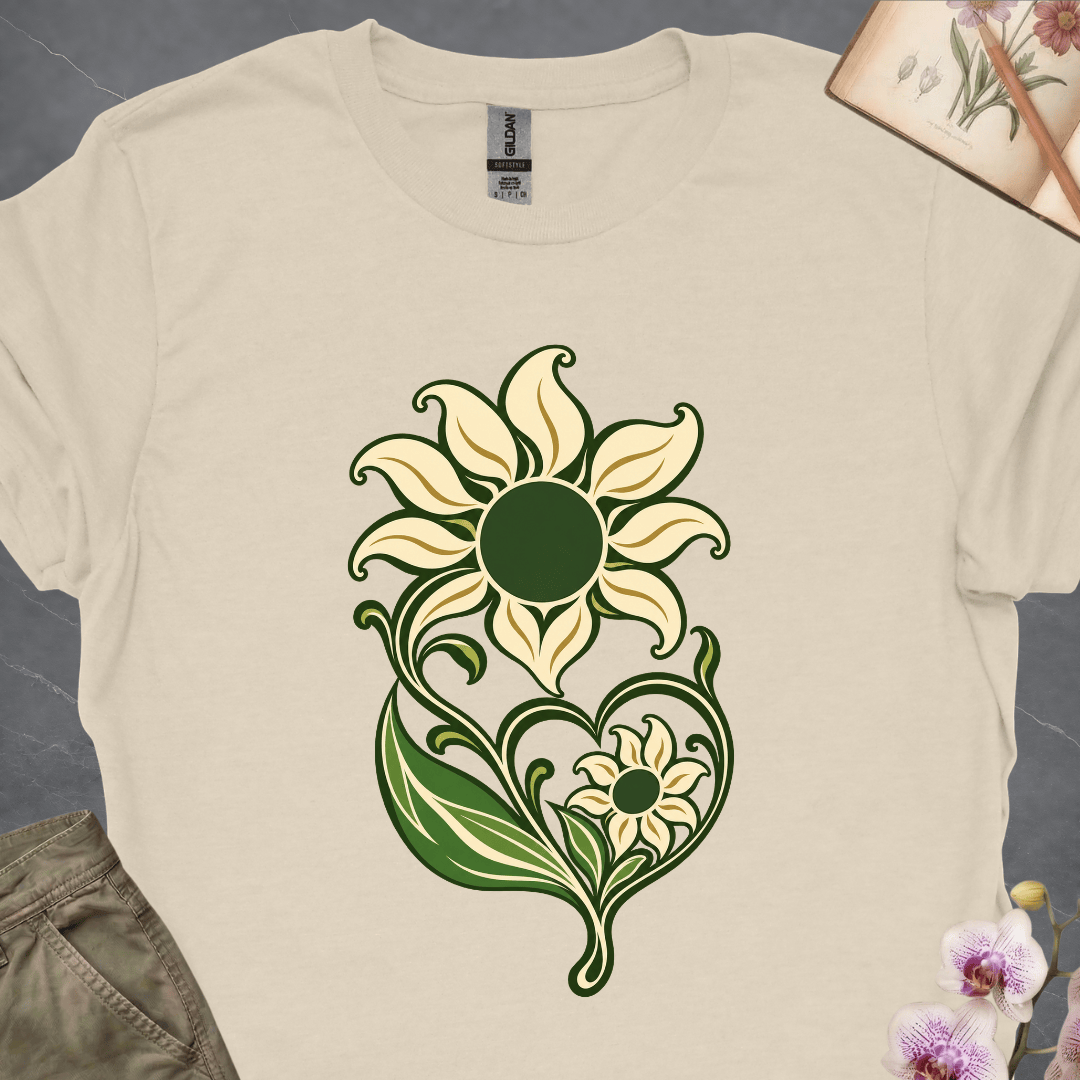 Mother & Child Sunflower - Art Nouveau - Upscaled