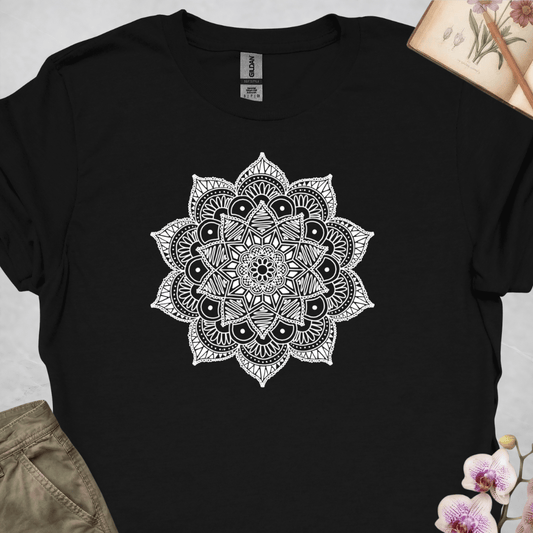 Flora Mandala - White - Upscaled