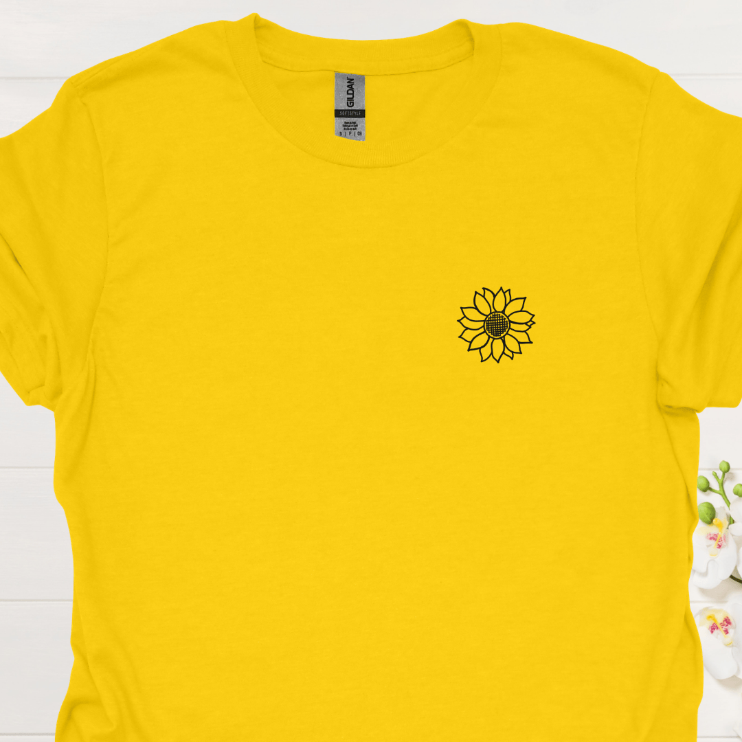 Criss Cross Sunflower – Black – Small - Upscaled