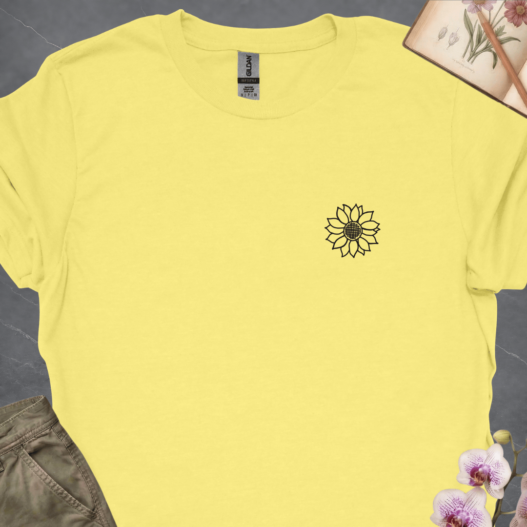 Criss Cross Sunflower – Black – Small - Upscaled