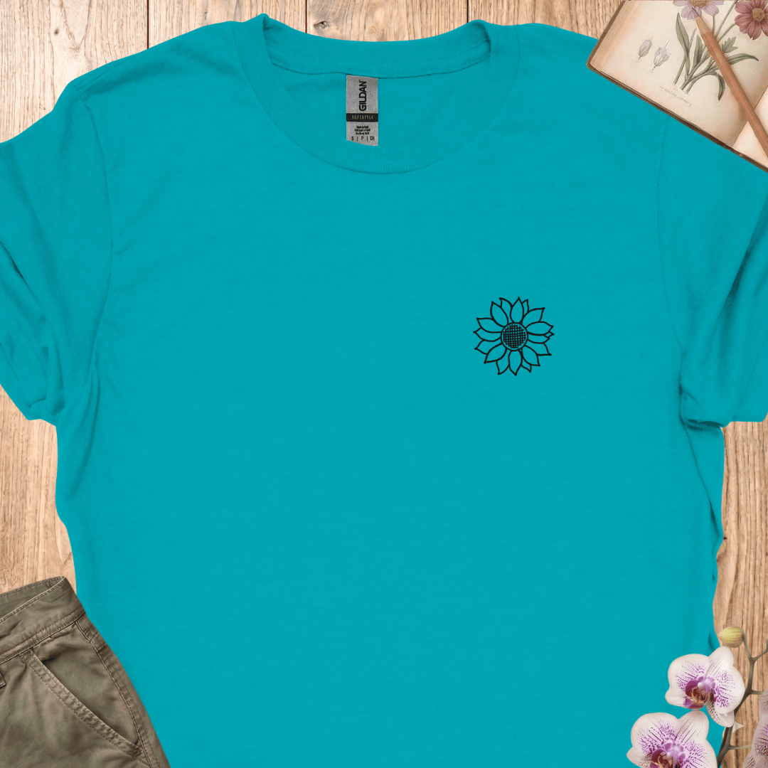 Criss Cross Sunflower – Black – Small - Upscaled