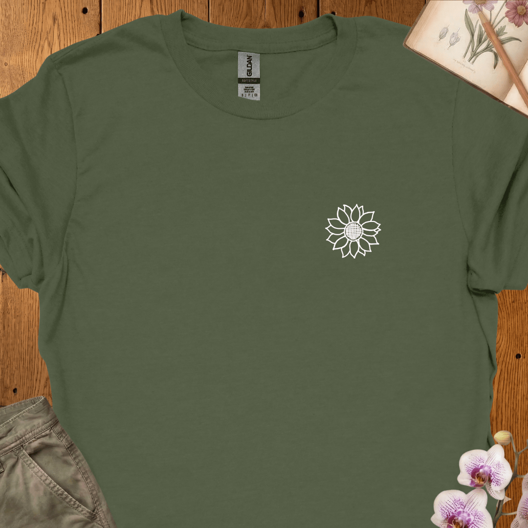 Criss Cross Sunflower - White - Small - Upscaled