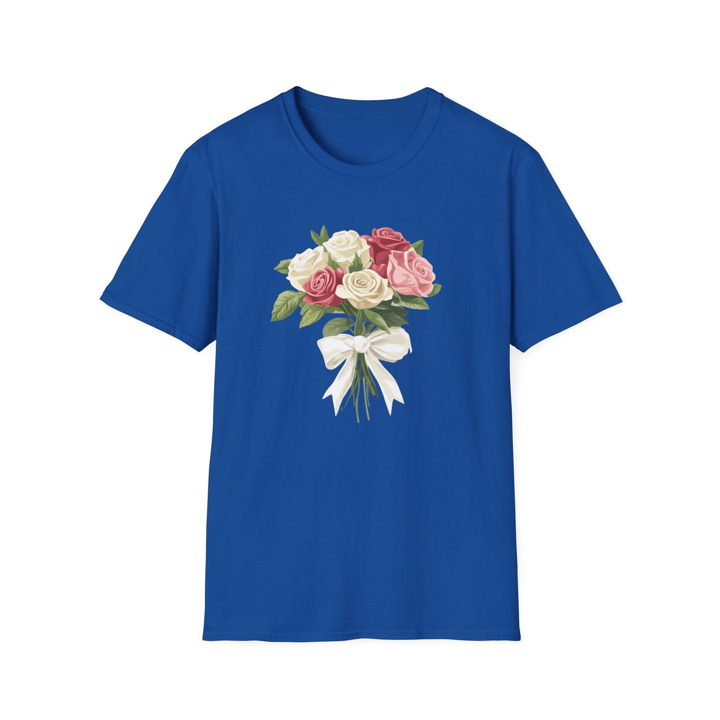 Bouquet of Roses in White Ribbon  – T-shirt