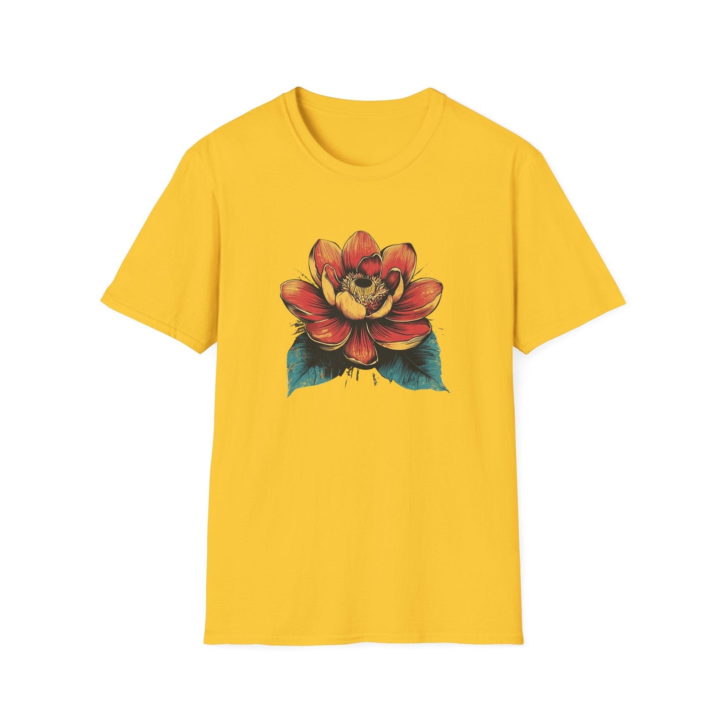 Blooming Retro Flower  – T-shirt