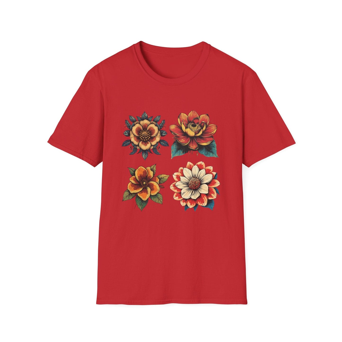 Retro Flowers  – T-shirt