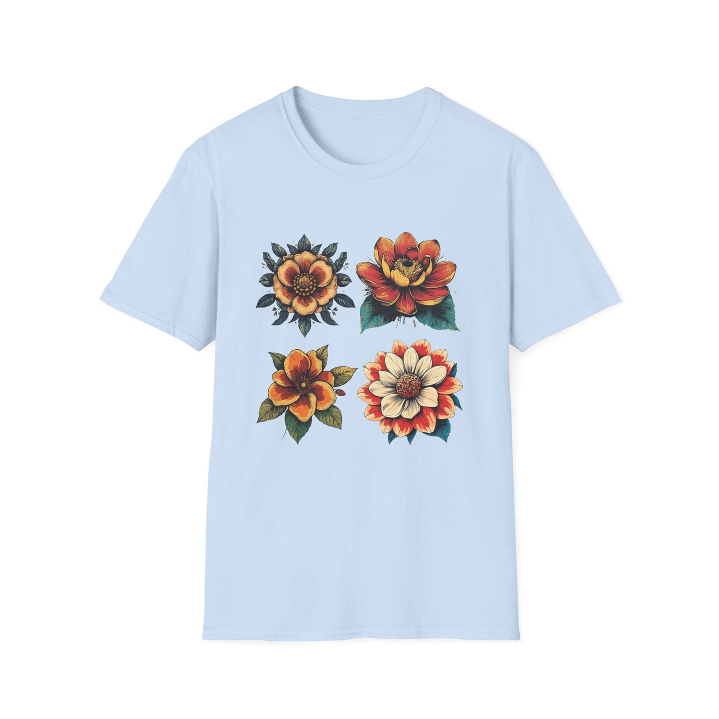 Retro Flowers  – T-shirt