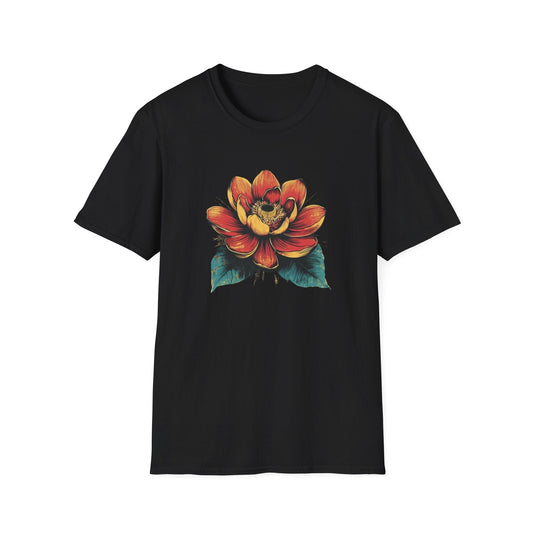 Blooming Retro Flower  – T-shirt