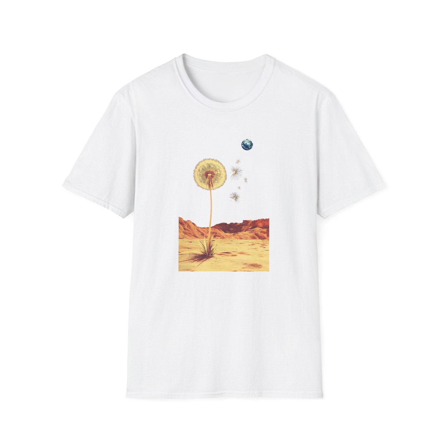Dandelion Pappi Distant Earth – Terraforming of Mars  – T-shirt