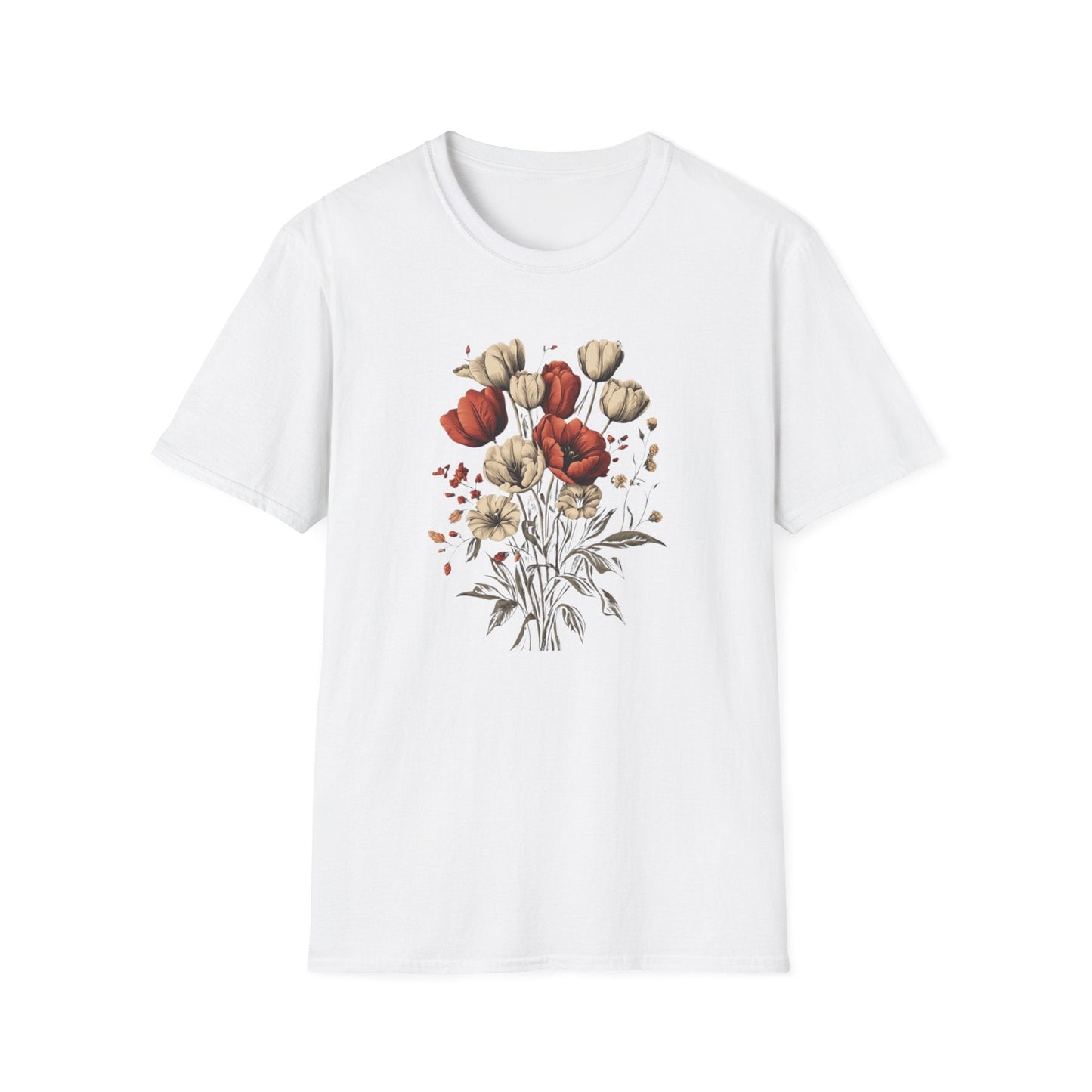 Dark Tulip Flowers  – T-shirt