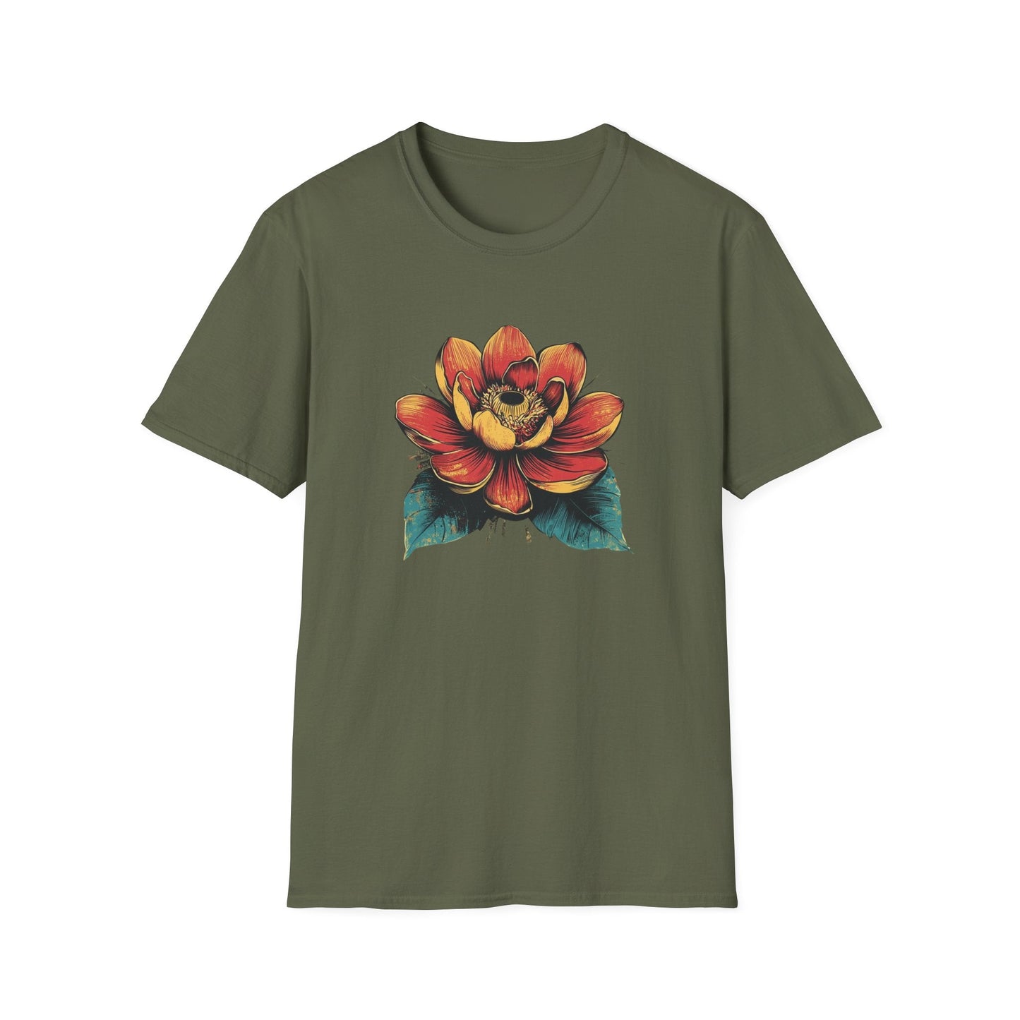 Blooming Retro Flower  – T-shirt