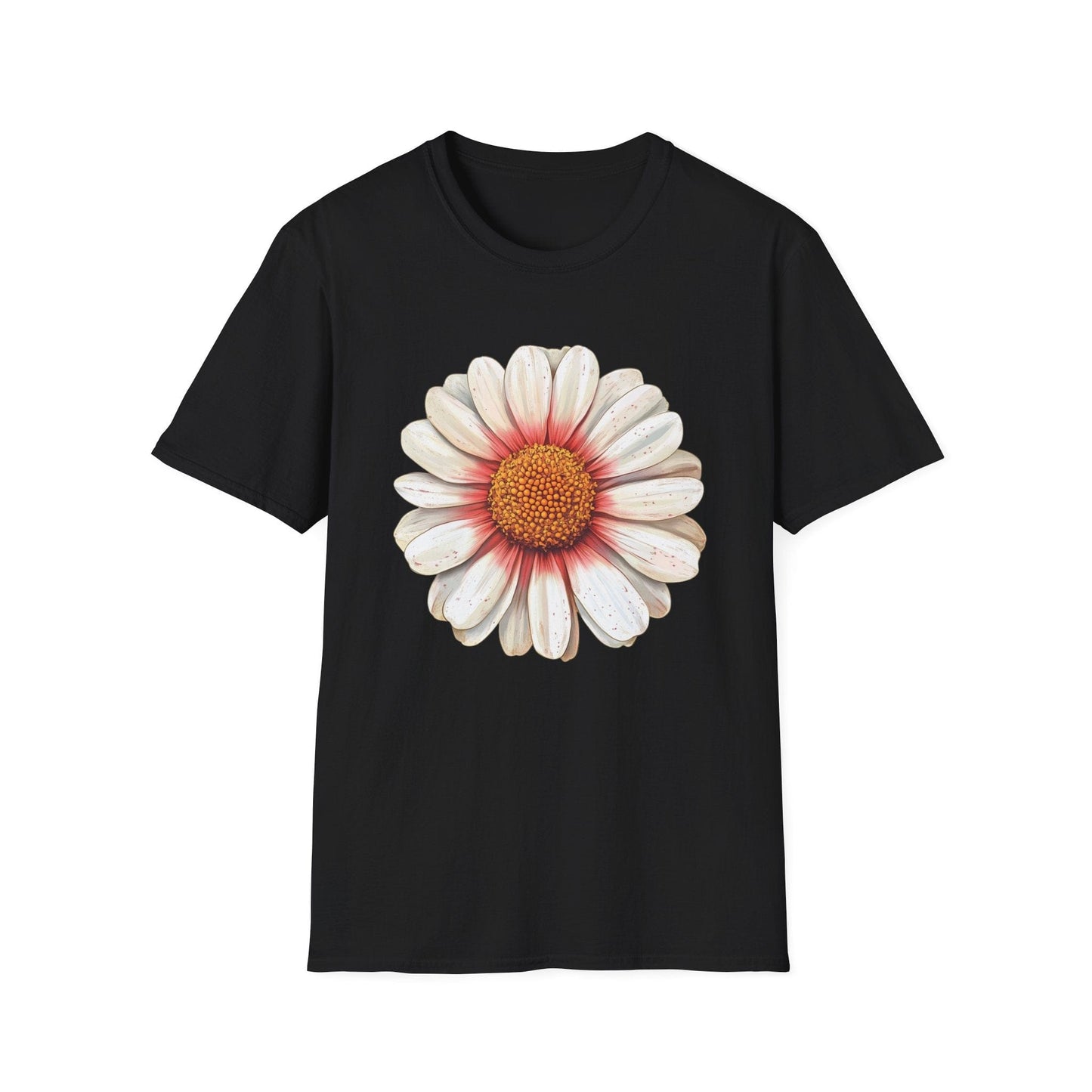 Daisy with Orange Disk Flowers and Red Petal Base  – T-shirt