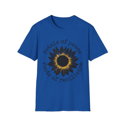 "Petals of Peace, Roots of Resilience" Black & Yellow Sunflower