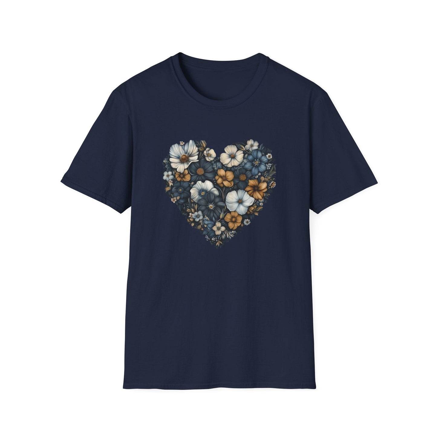 Blue, White and Yellow Heart  – T-shirt