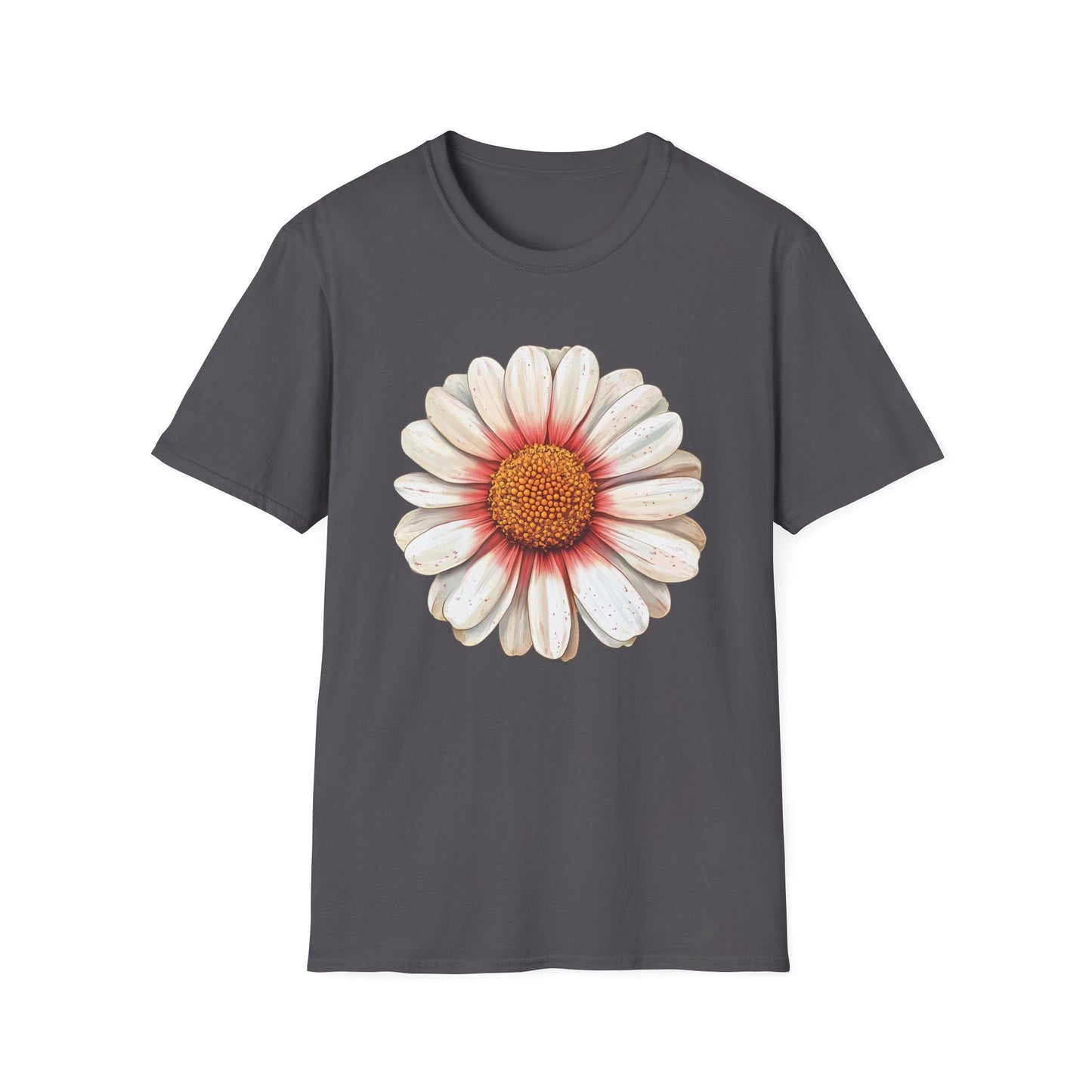Daisy with Orange Disk Flowers and Red Petal Base  – T-shirt