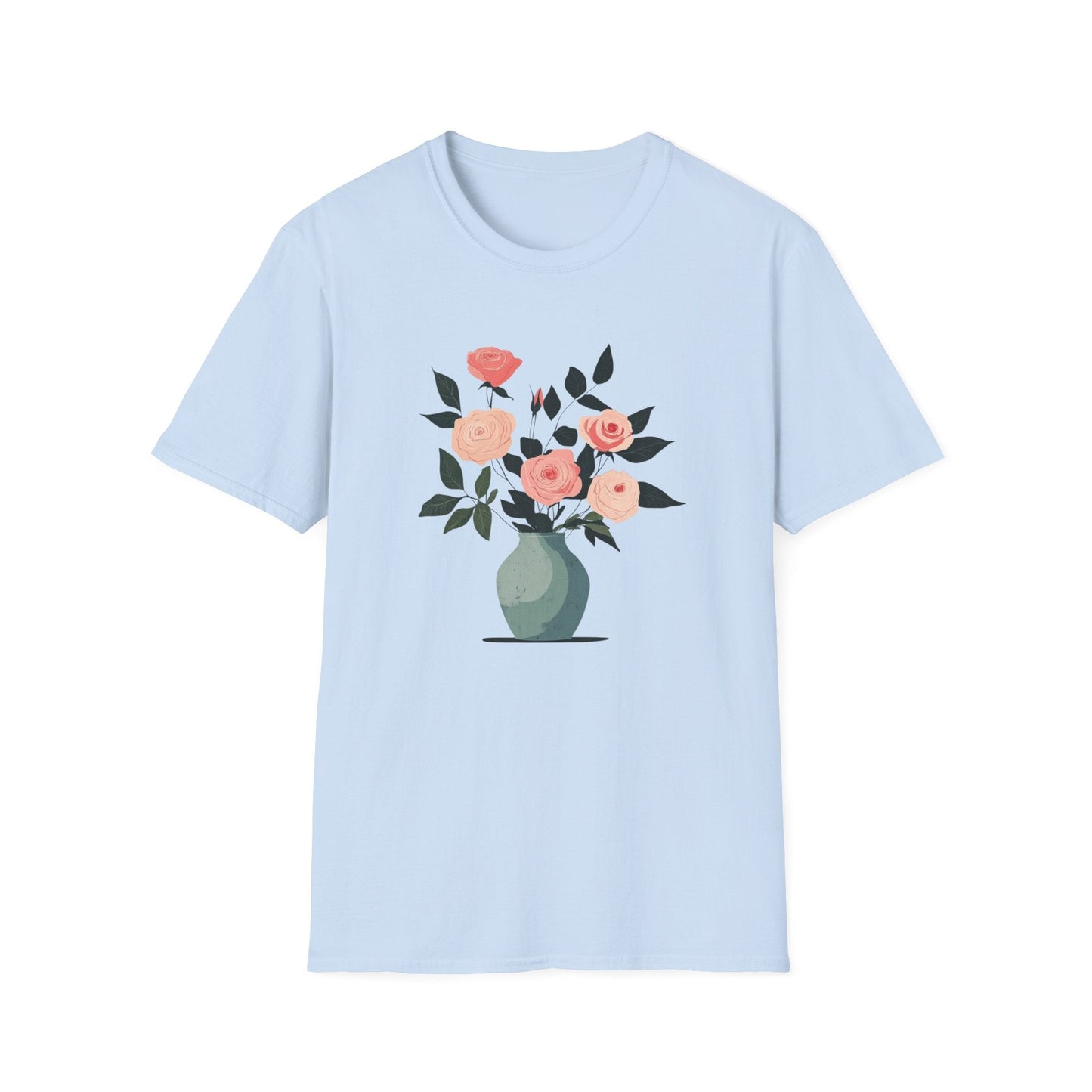 A Vase of Pink Roses  – T-shirt