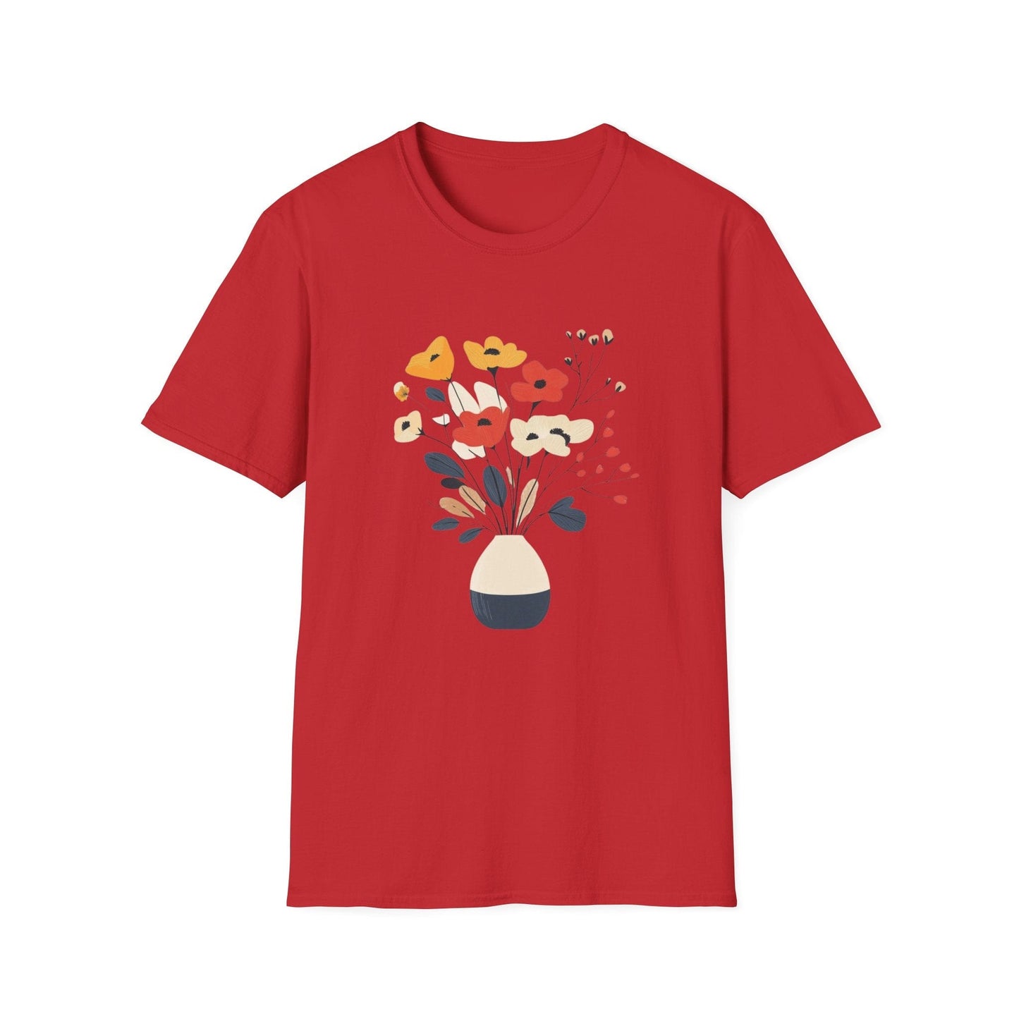 Warm Coloured Flowers in a Vase  – T-shirt