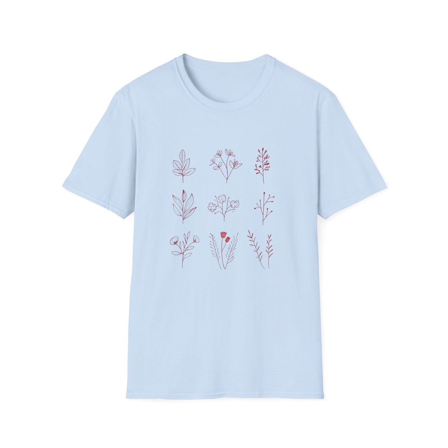 Sketch Sketch Flowers – Red – T-shirt