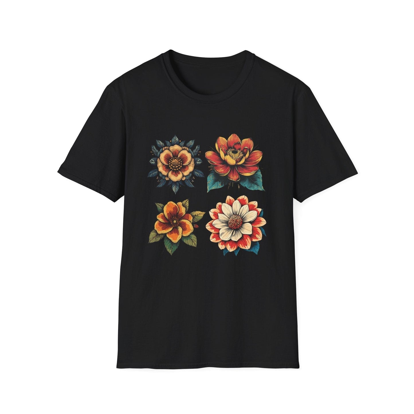 Retro Flowers  – T-shirt
