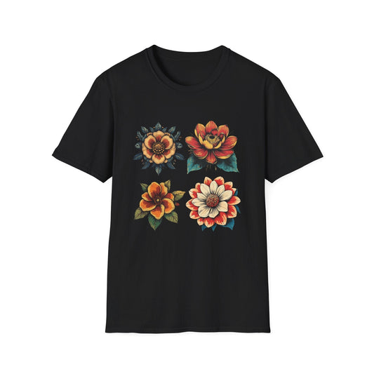 Retro Flowers  – T-shirt