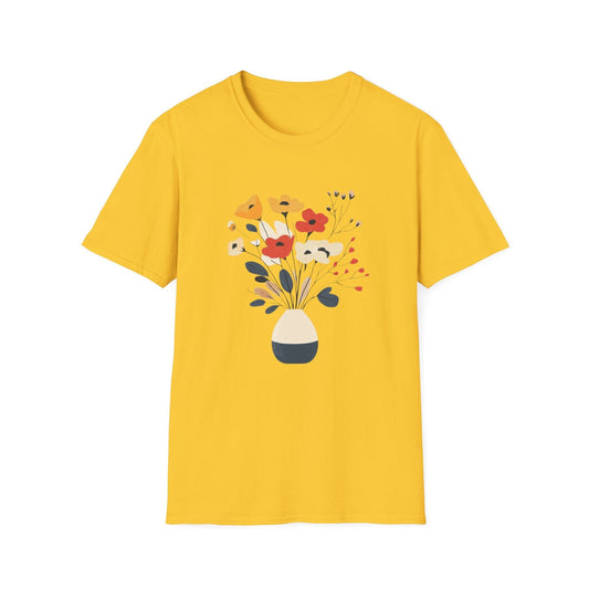 Warm Coloured Flowers in a Vase  – T-shirt