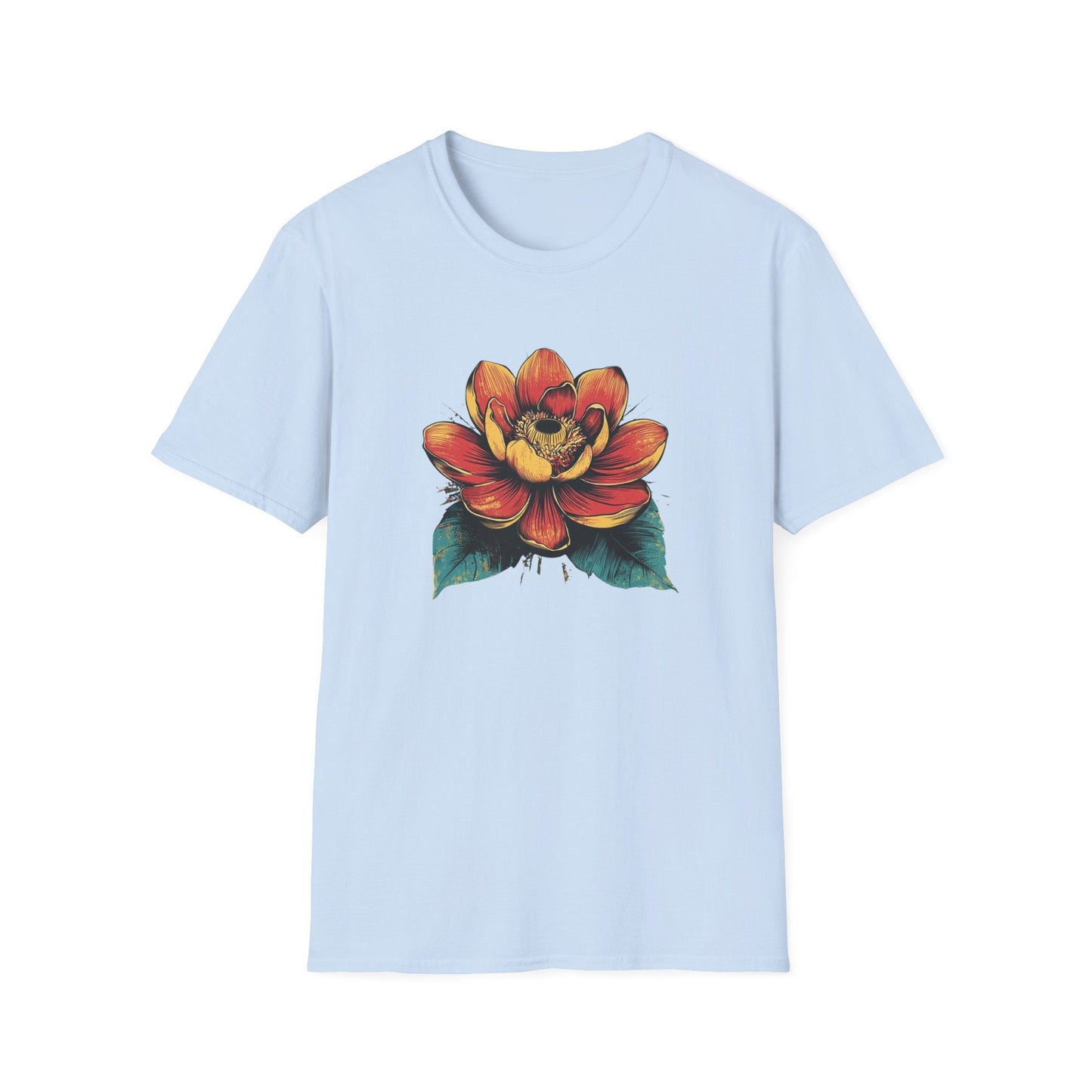 Blooming Retro Flower  – T-shirt