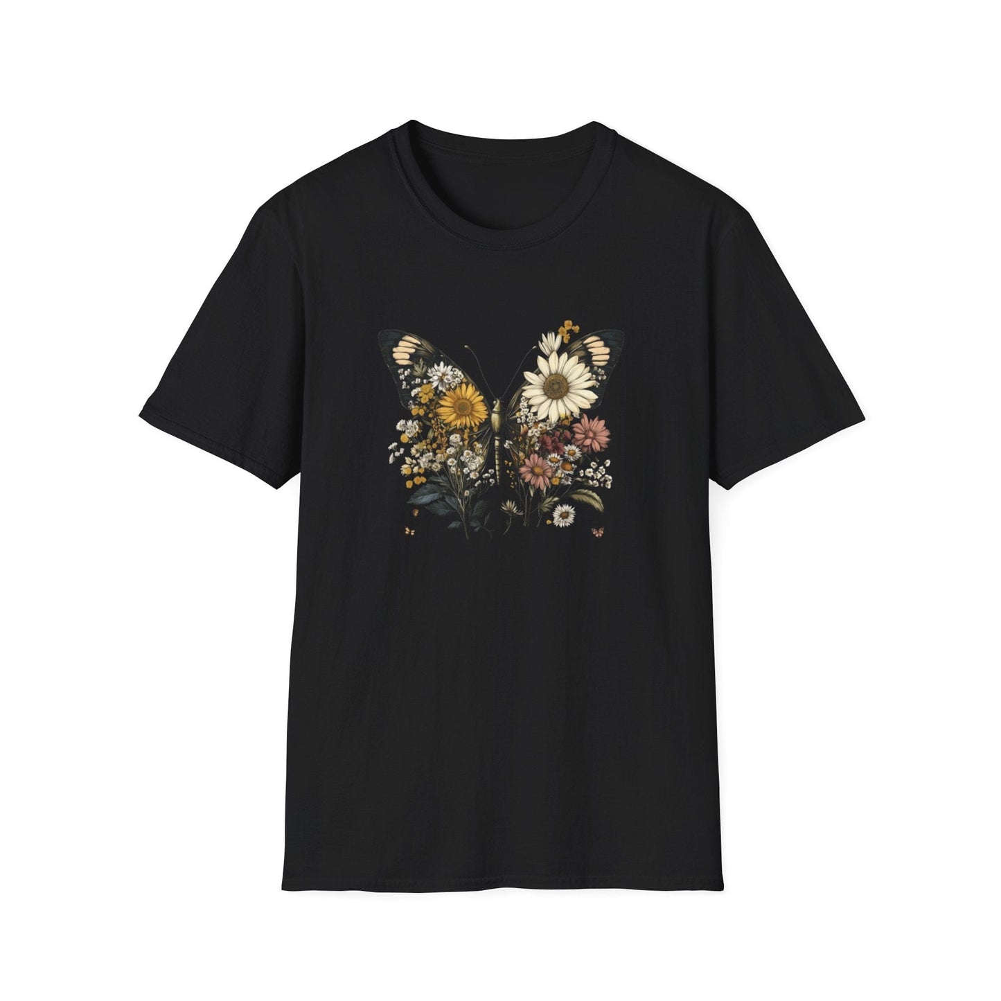 Flowers & Butterfly – T-shirt
