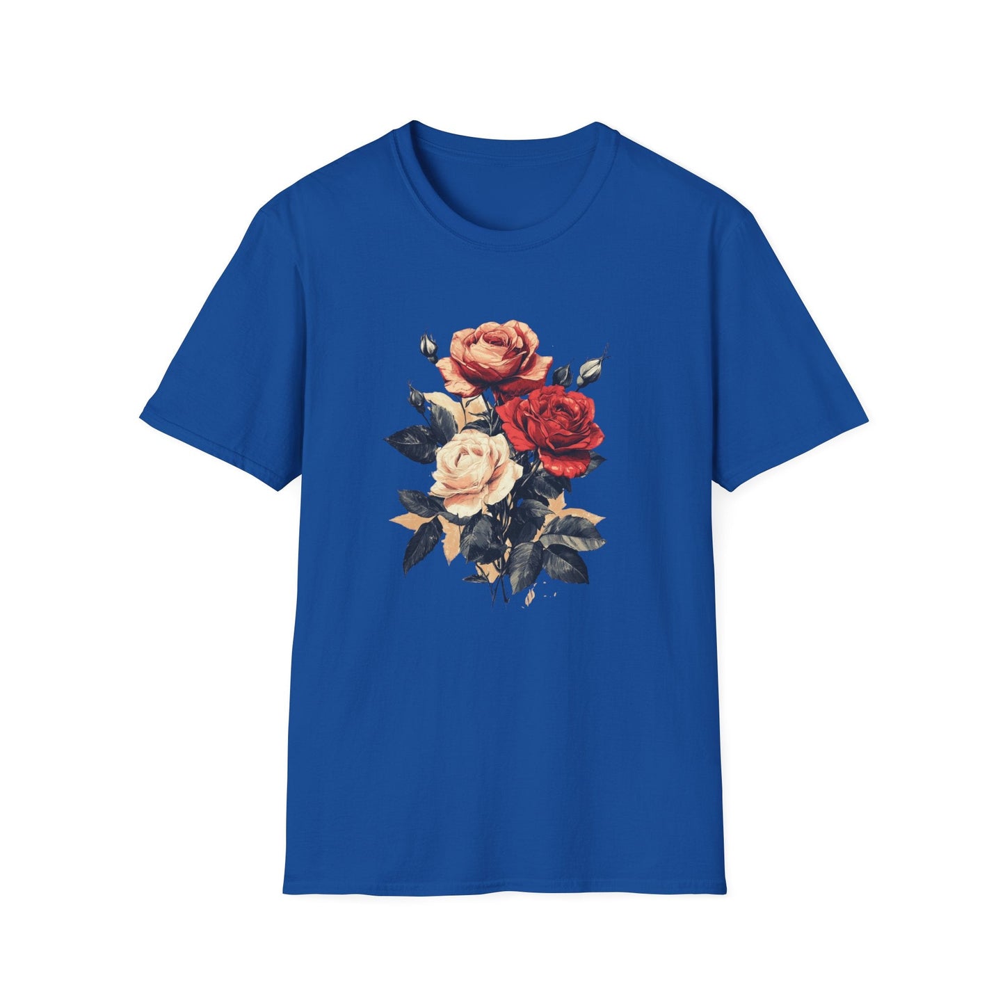 Vintage Red, Orange and Pink Roses  – T-shirt