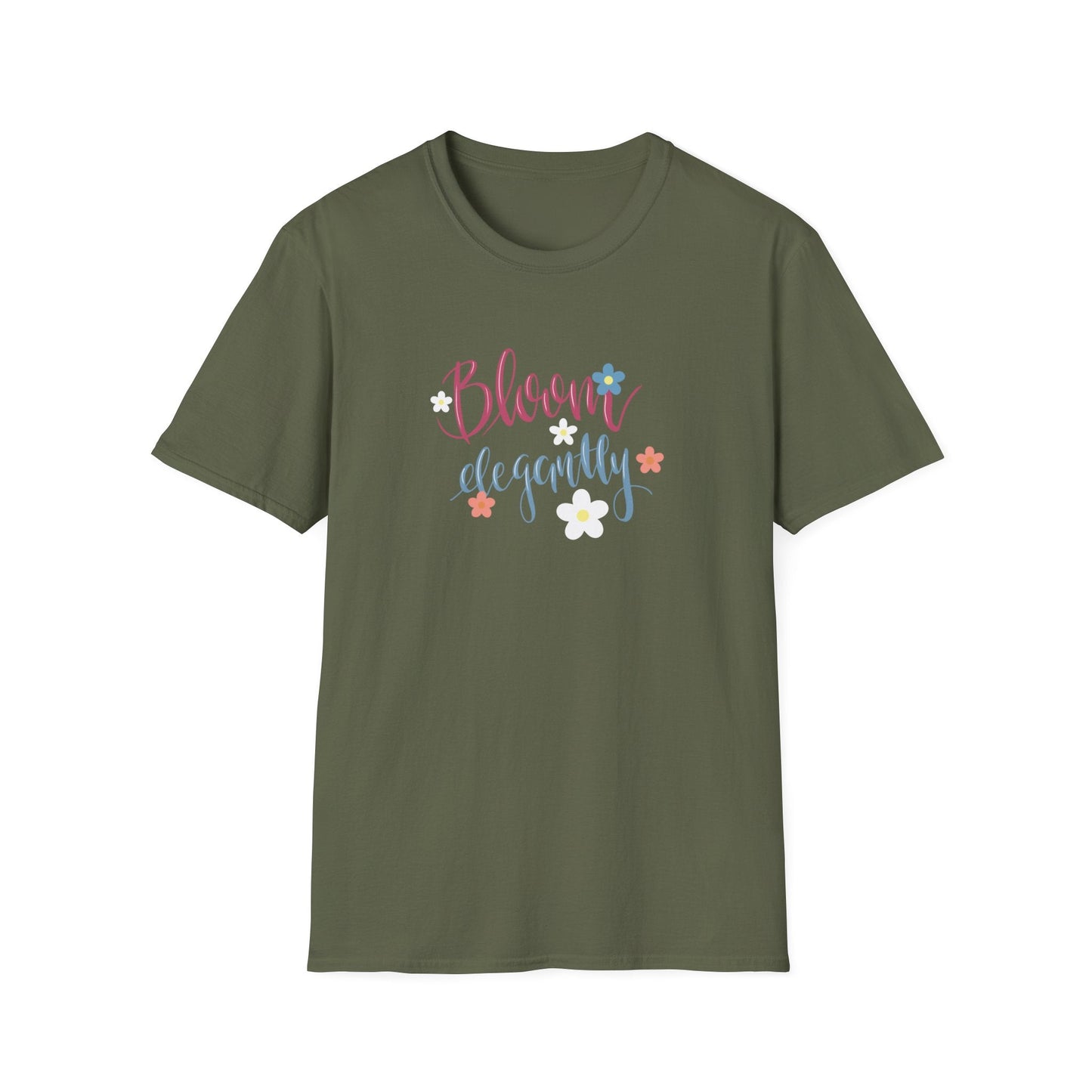 "Bloom Elegantly" Calligraphy  – T-shirt