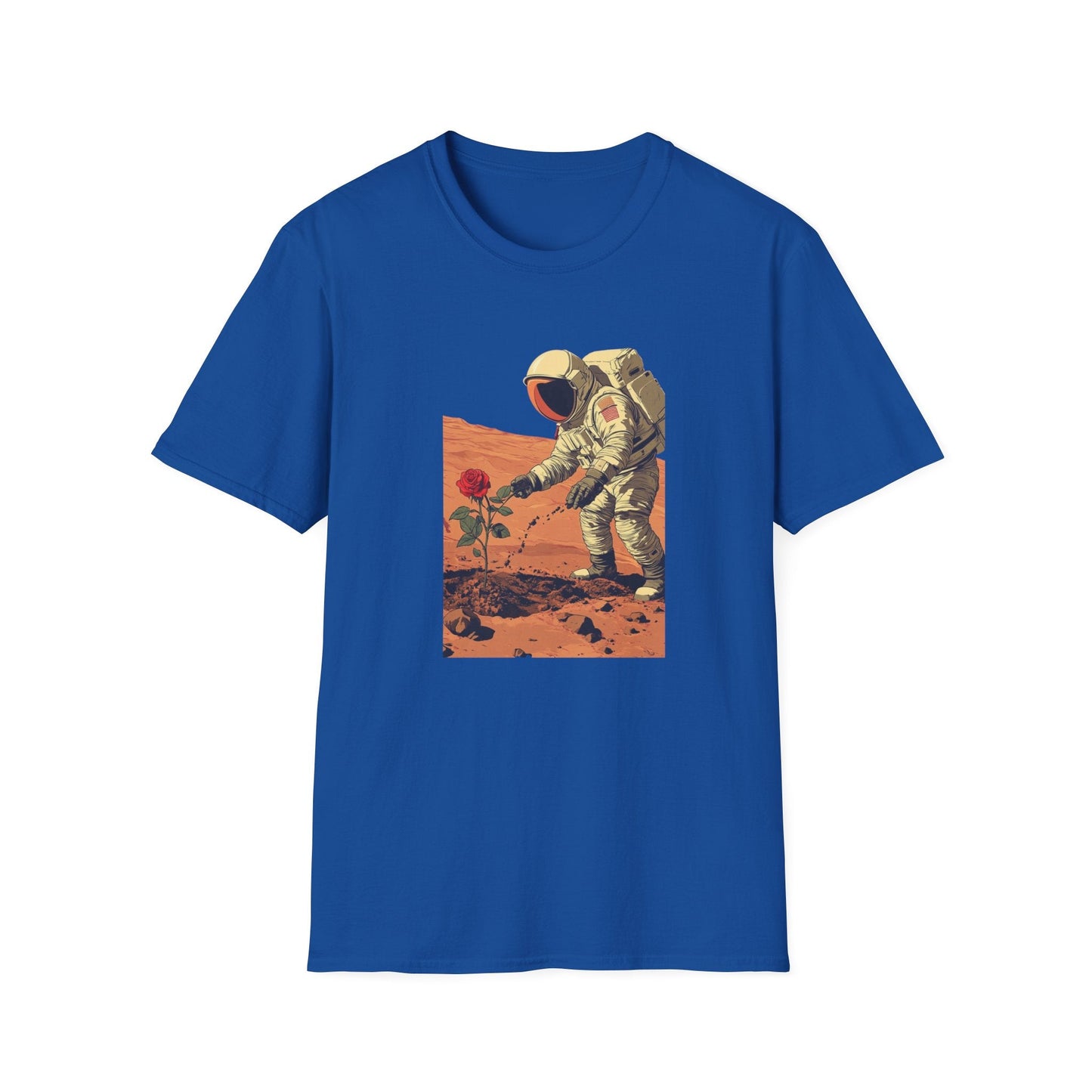 Astronaut with Rose – Terraforming of Mars – T-shirt