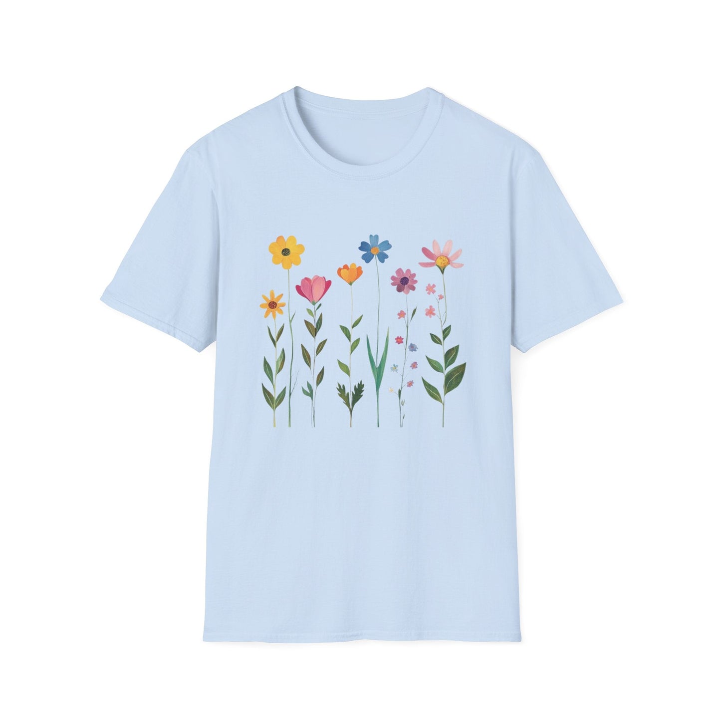 Burst of Colorful Flowers  – T-shirt