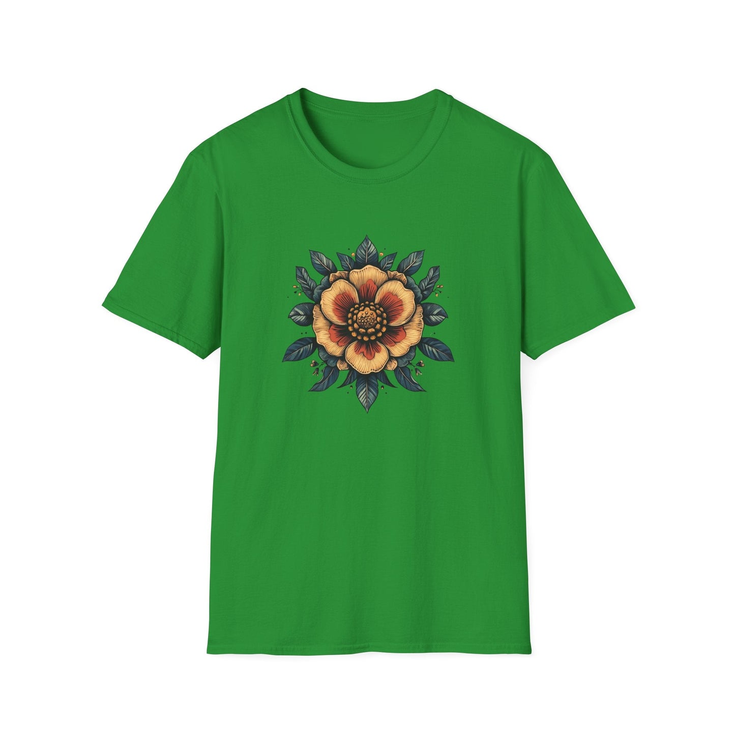 Yellow Retro Flower – T-shirt