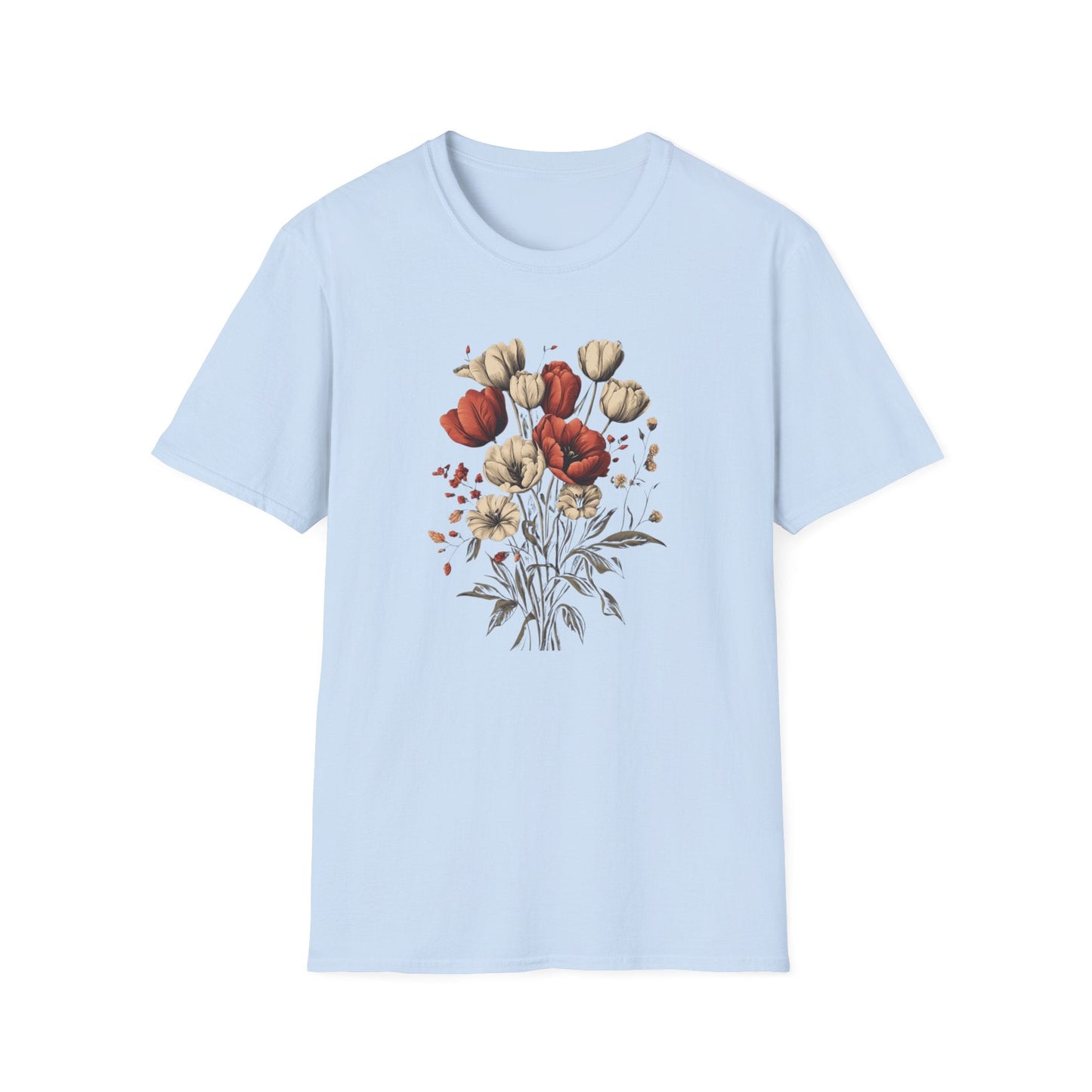Dark Tulip Flowers  – T-shirt