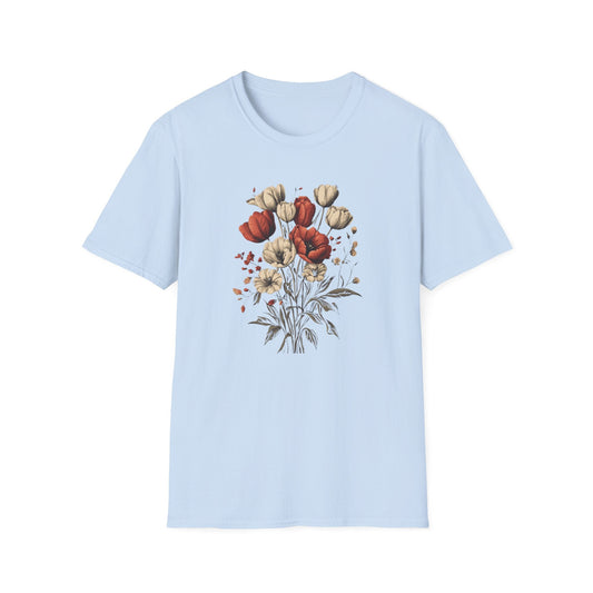 Dark Tulip Flowers  – T-shirt
