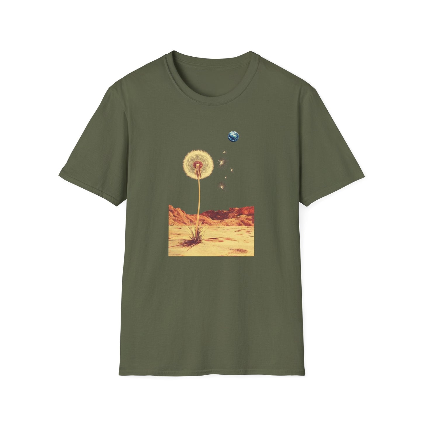 Dandelion Pappi Distant Earth – Terraforming of Mars  – T-shirt